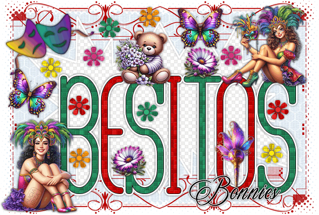 Besos Colorido Carnaval bonnies