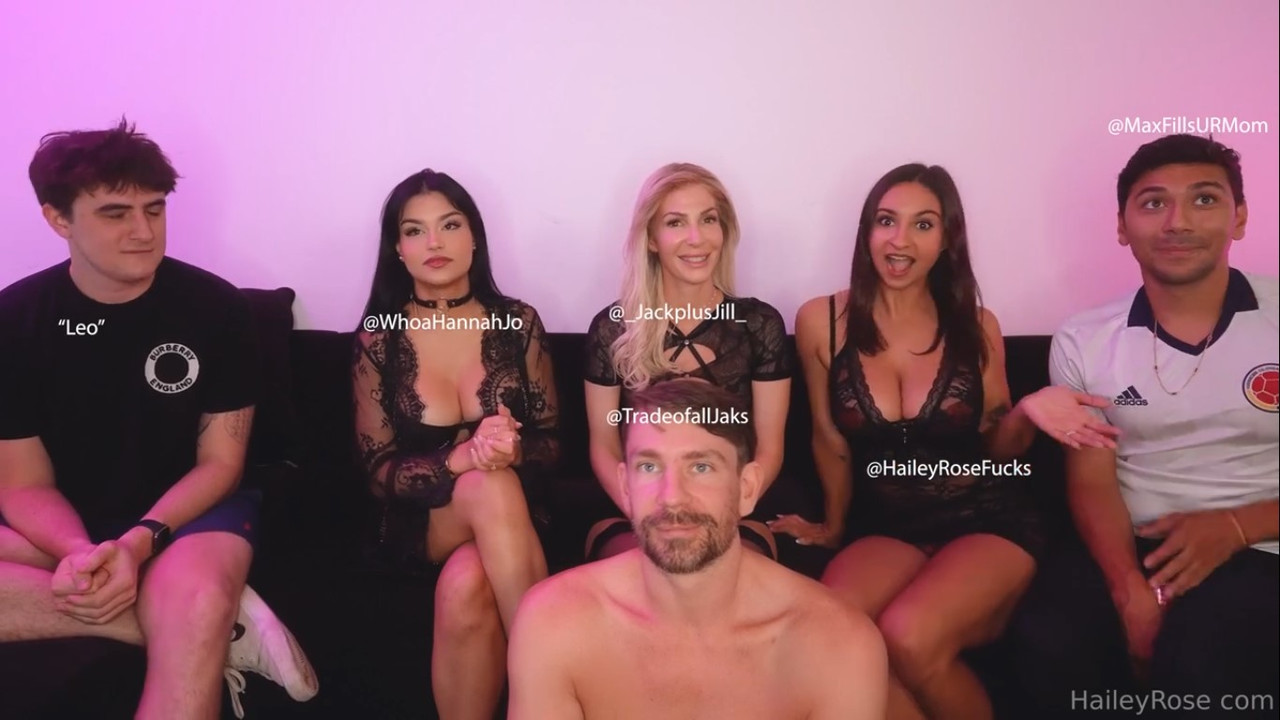 OnlyFans 2025 Jackandjill, Hailey Rose, Hannah Jo Triple Couple Orgy Gets Crazy So Much Double Penetration
