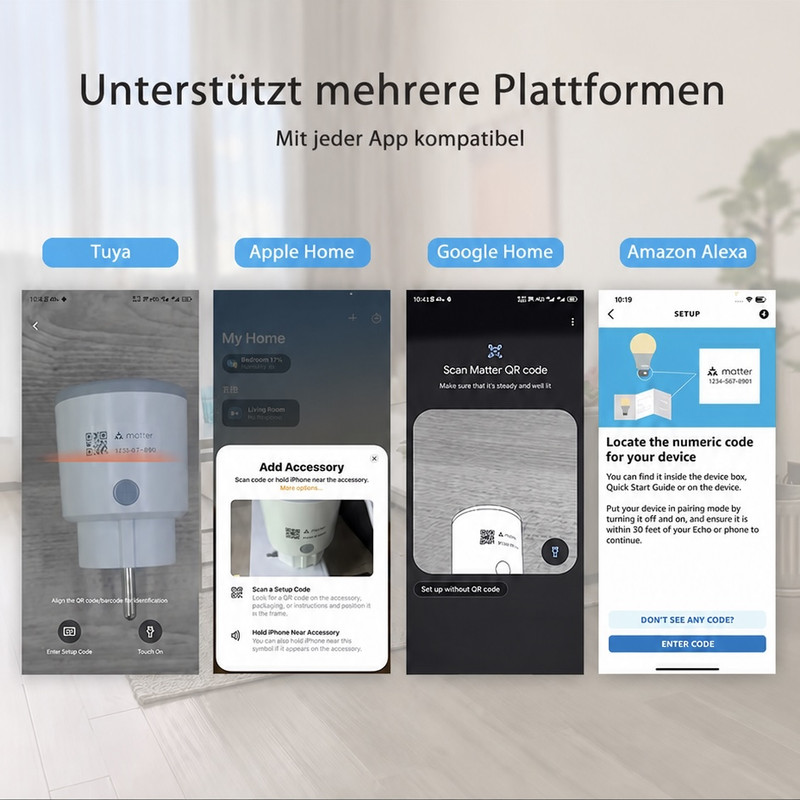 Unterstützte Plattformen Smart-Steckdose