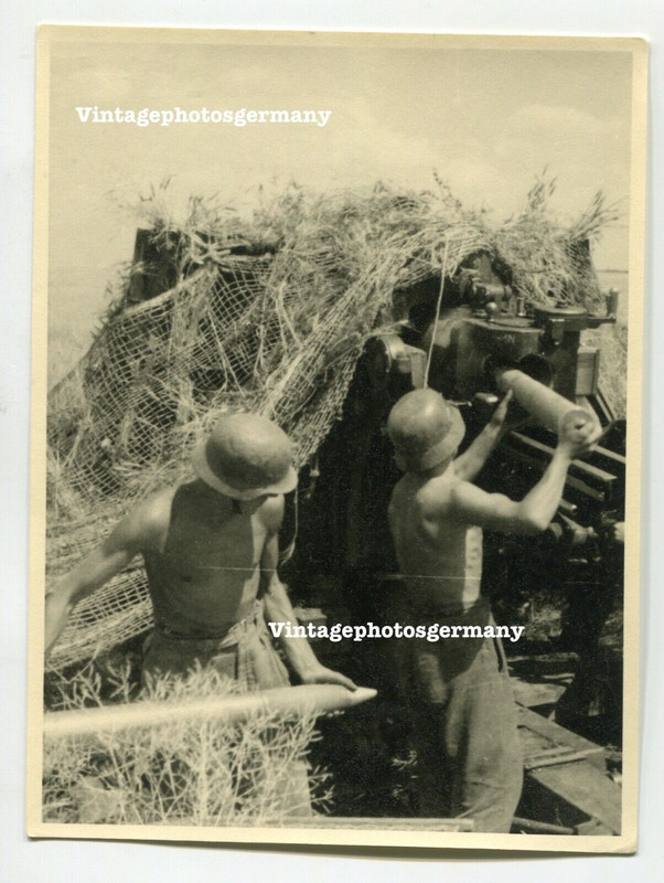 Foto Russland deutsches 8,8cm Geschütz Erdkampf Panzerbekämpfung Einsatz