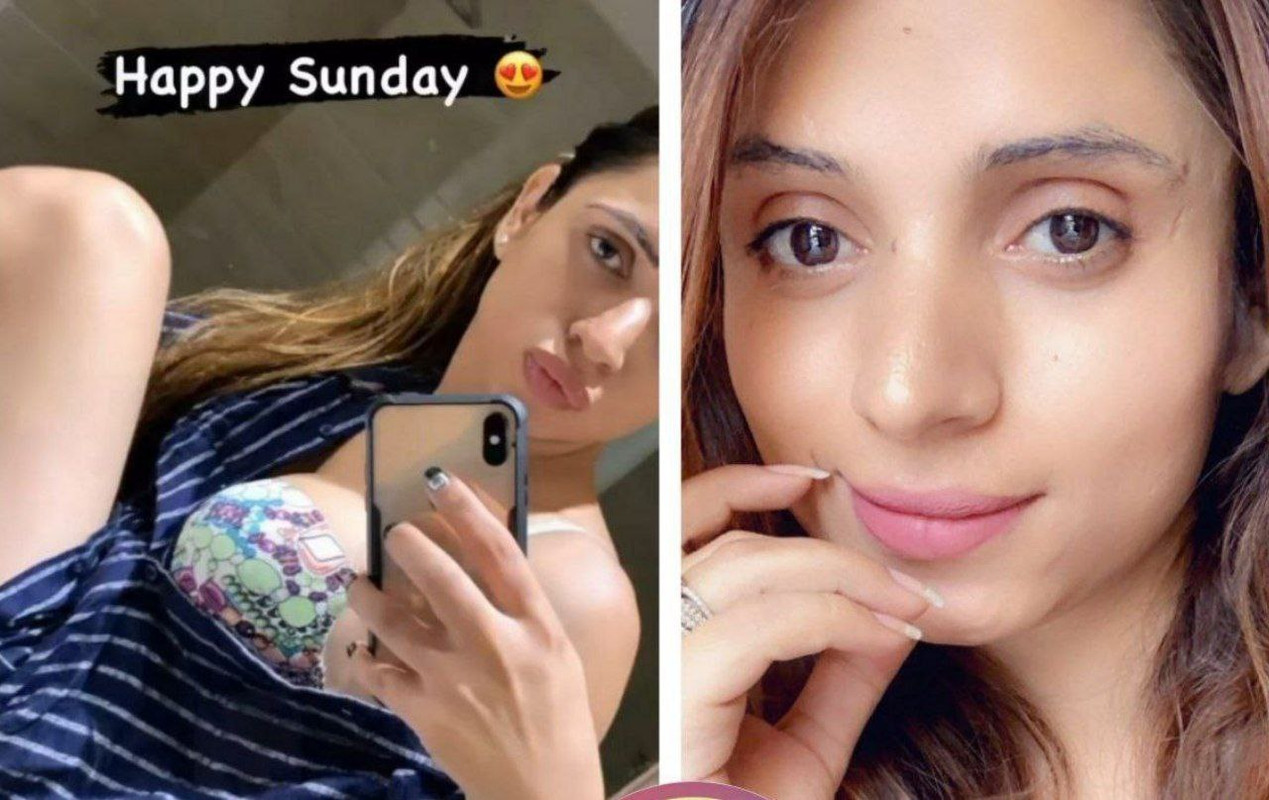 Hot girl showing her cleavage exclusive viral video