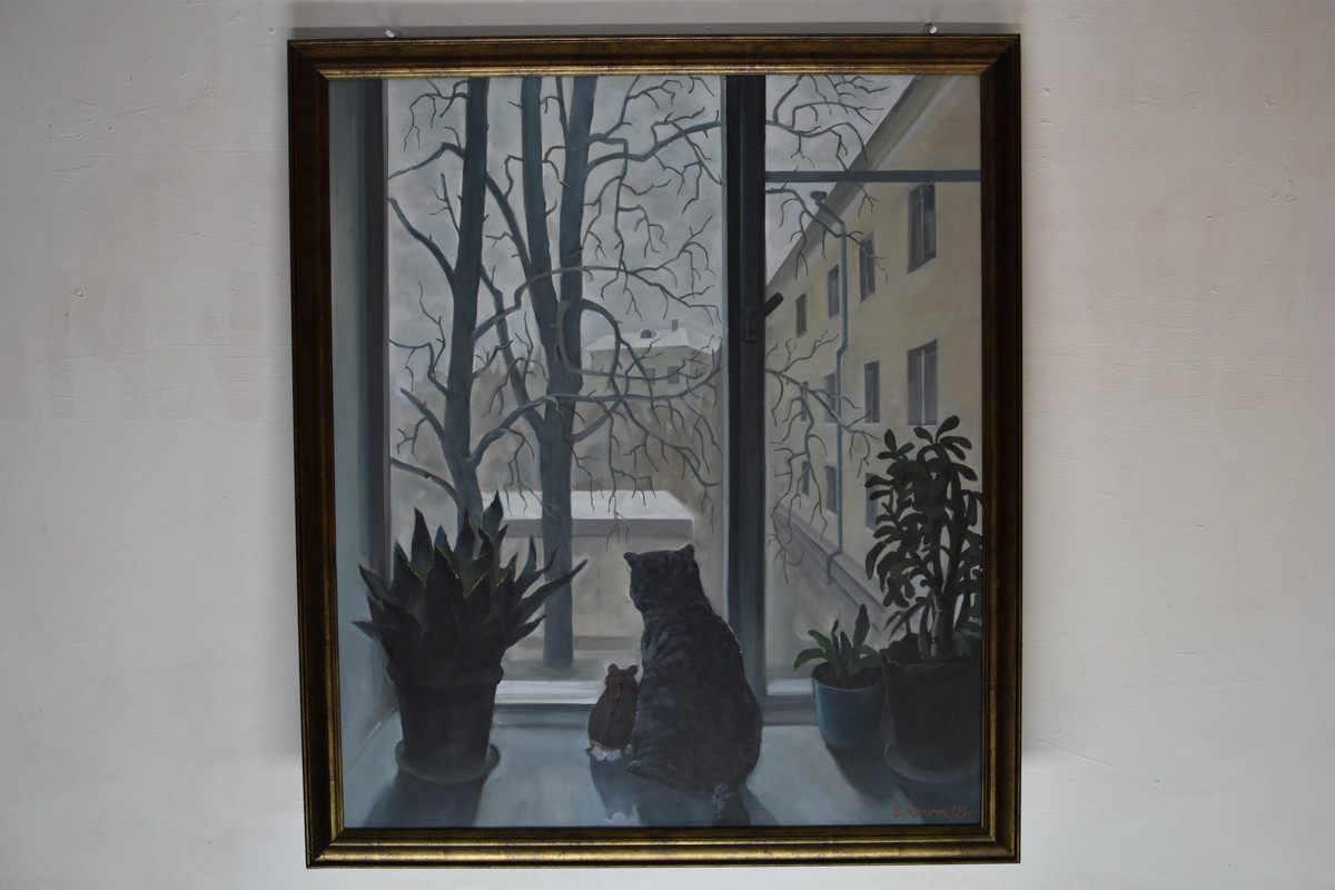 Друзья. ХМ, 85х73, 2018