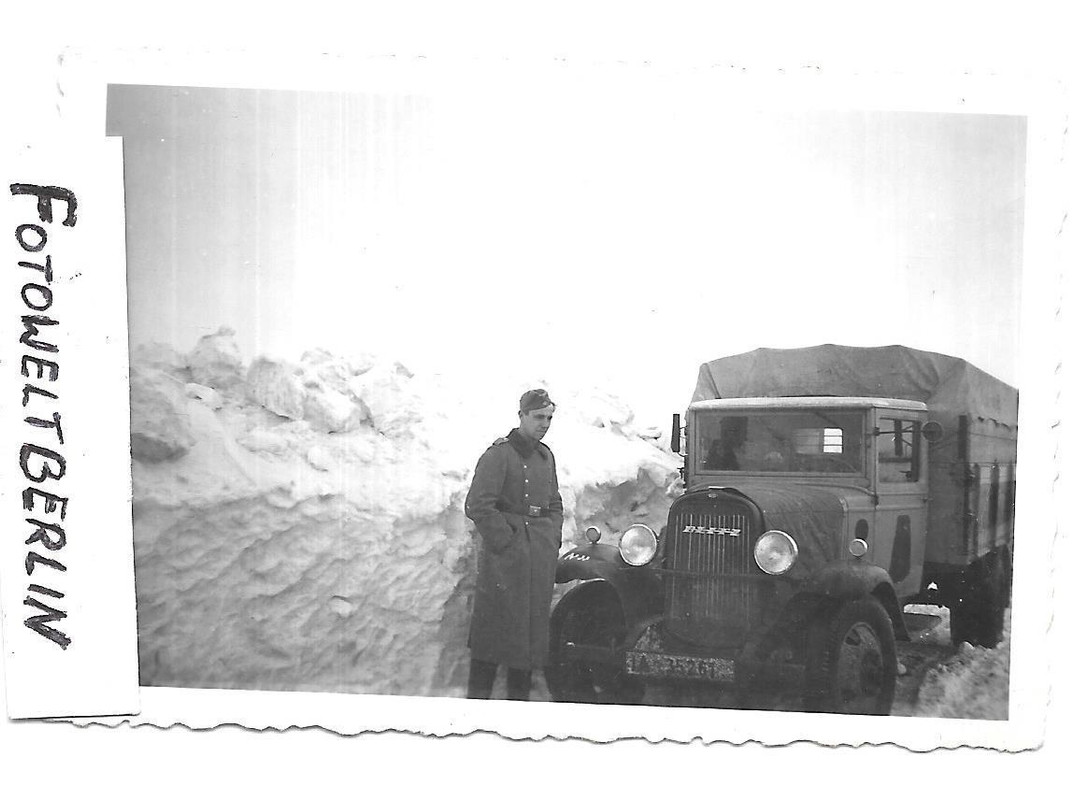 Foto 1941 Schwerer Gr Wehrmacht LKW Opel Blitz Frühes Modell