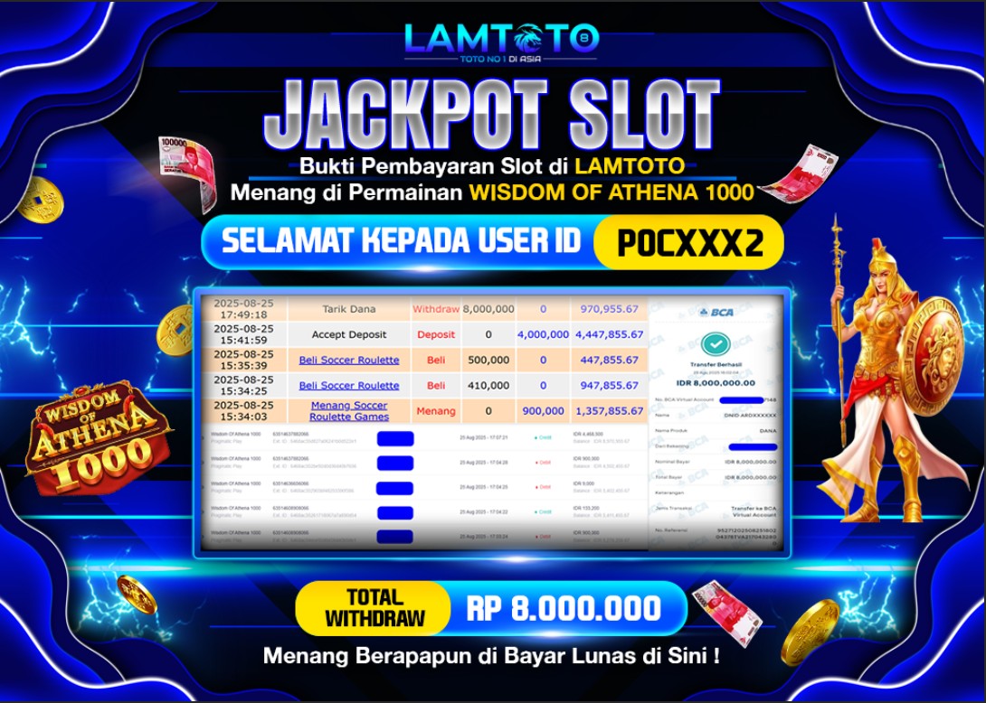 BUKTI JACKPOT LUNAS LAMTOTO
