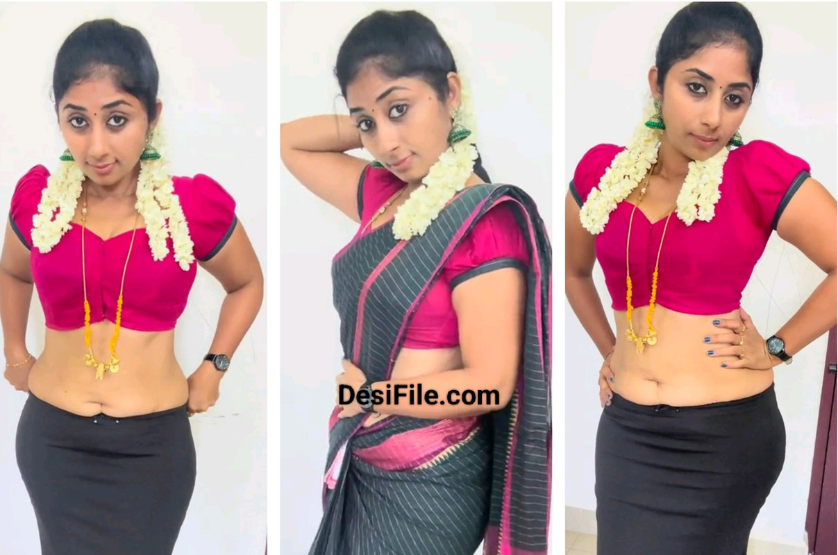 Beautiful Tamil YouTube Bhabhi Saree Removing Video