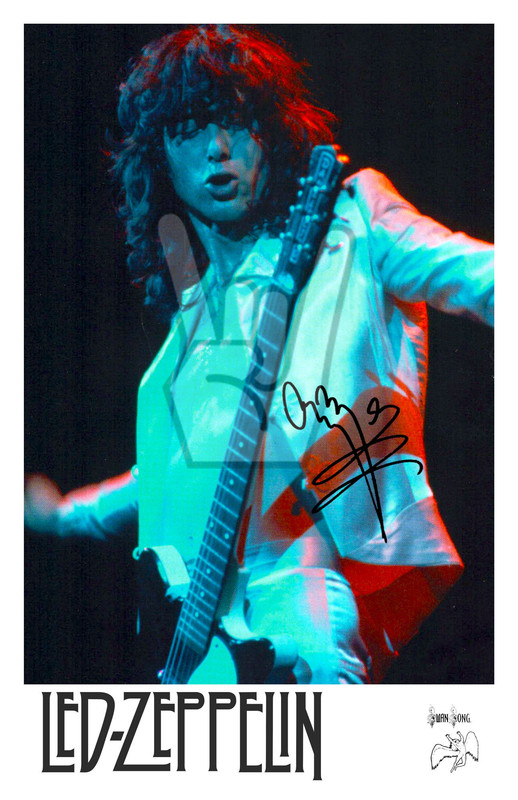 led zeppelin 1977 011 jimmy page pre print signature poster