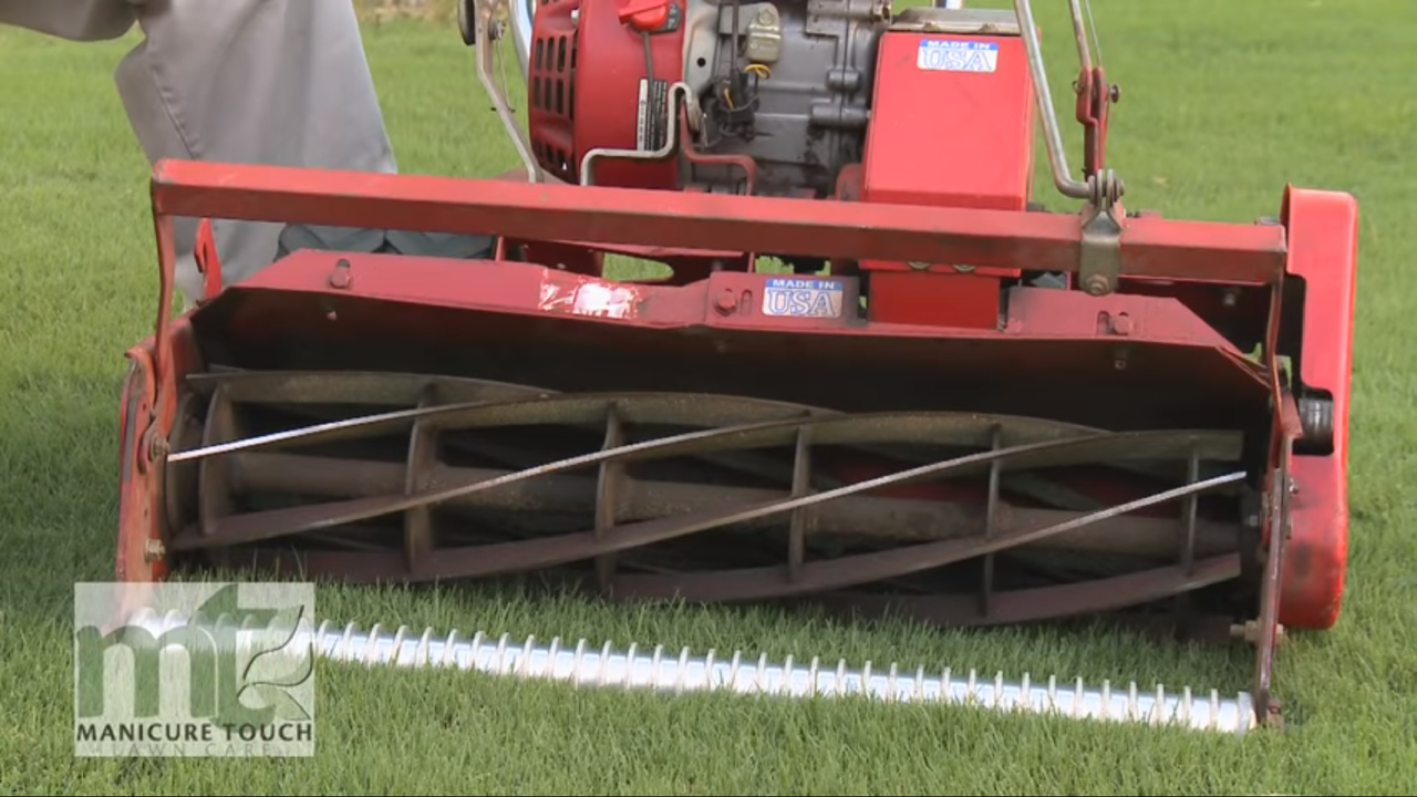 Tru cut reel mower front roller deals