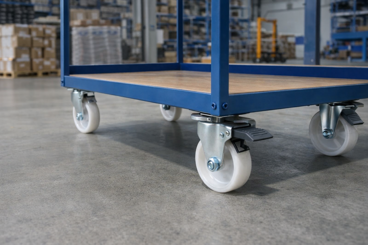Swivel casters, rigid casters, and combined caster configuration