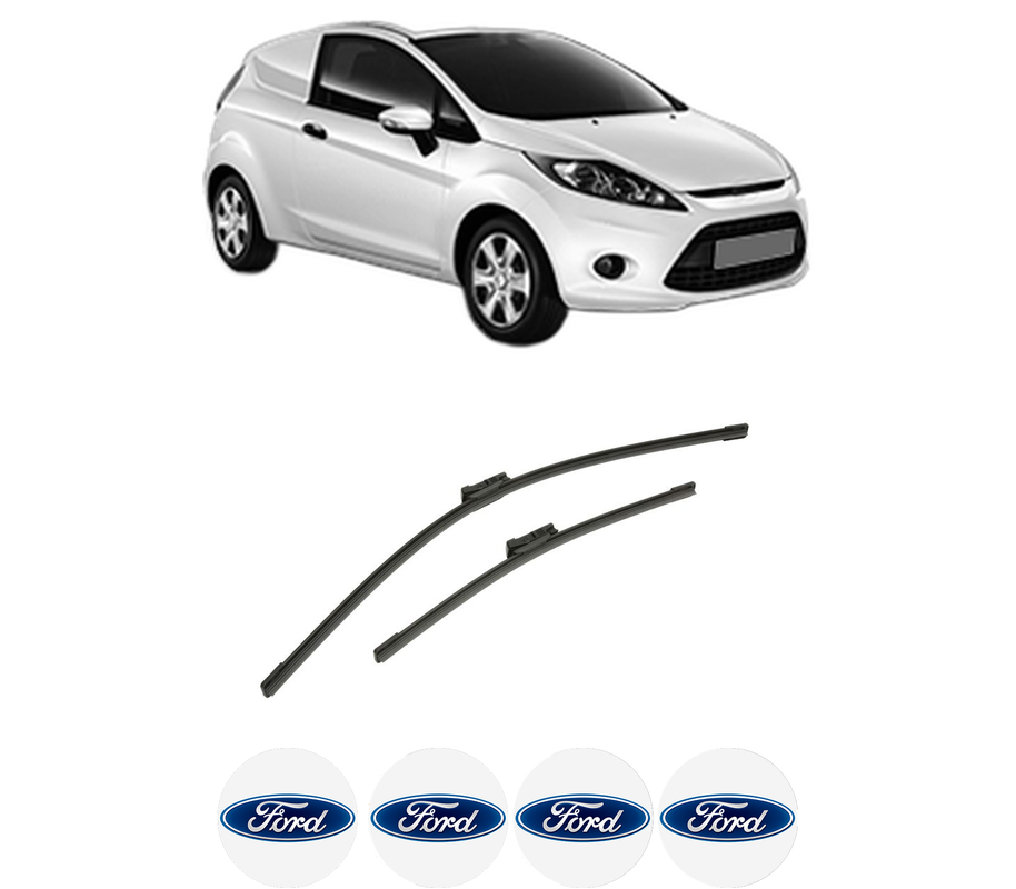 Set stergatoare auto FORD FIESTA VI Van din 2008-2017, pentru parbriz auto, 2 bucati, Bosch Aerotwin, din cauciuc siliconat rezistent, 4 Stickere Auto FORD