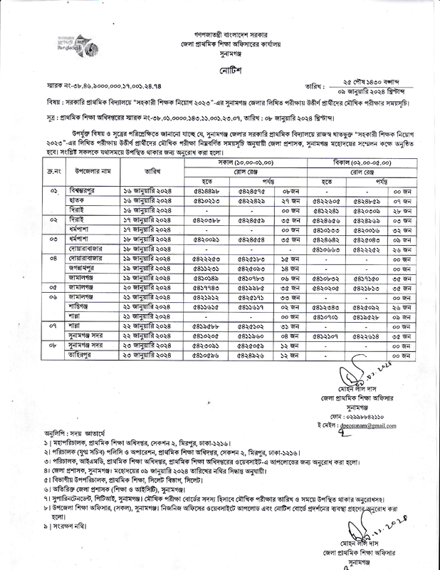 Primary-Assistant-Teacher-1st-Phase-Sunamganj-Viva-Date-2024-PDF