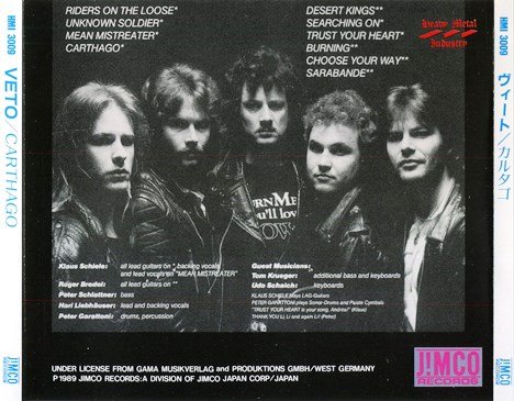 Veto - Carthago (1989) [Japan Edition] Lossless+MP3