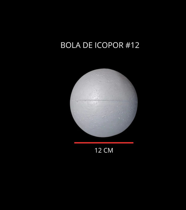 Bola de icopor #12 esfera para artes manualidades y didácticos