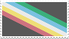 Stamp of disability pride flag.