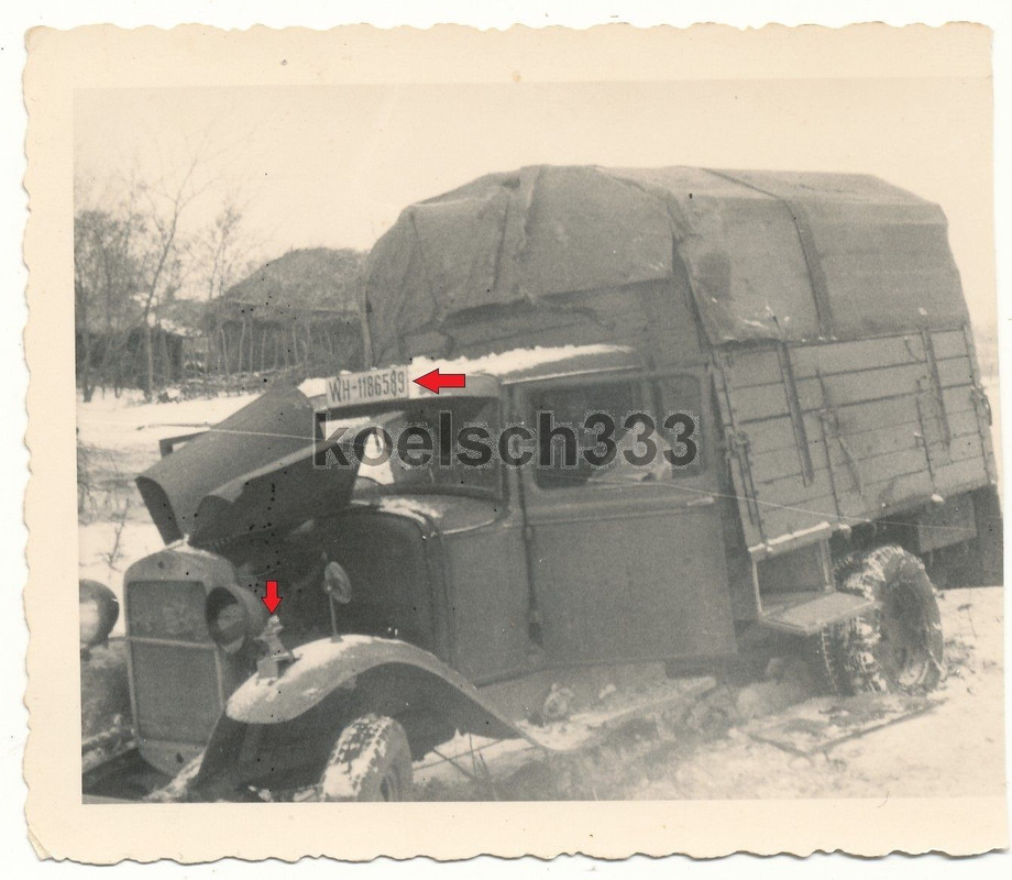 Ostfront Rückzug  Wehrmacht LKW Wrack WH-1186589