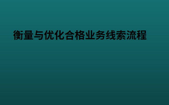 衡量与优化合格业务线索流程