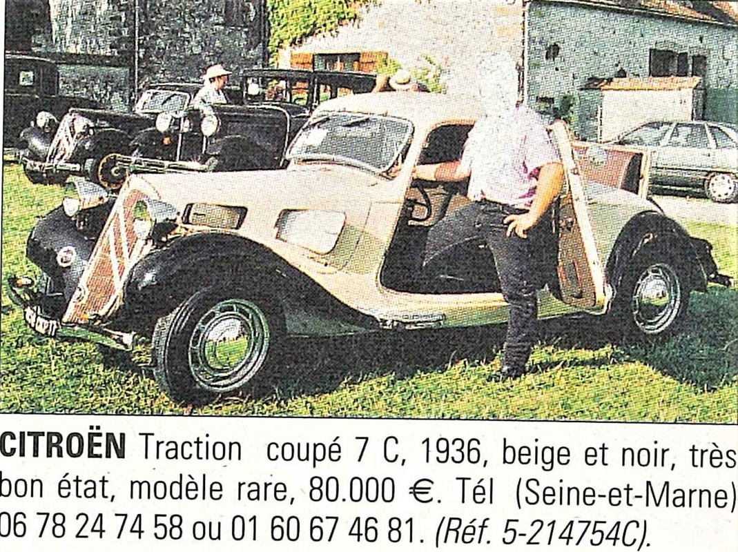 7C 34-36 beige-noir inc-1086 SM25 4 ex CKP 77 - direction à double palier Ensuite achetée par le Dr 