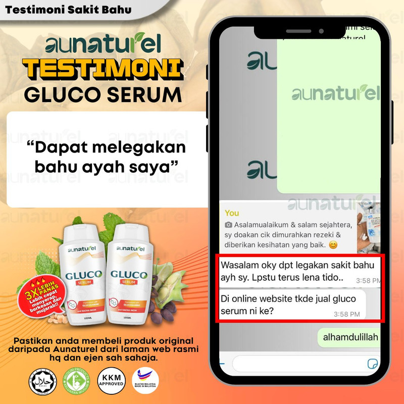 Testimoni pengguna Gluco Serum melegakan sakit bahu ayah