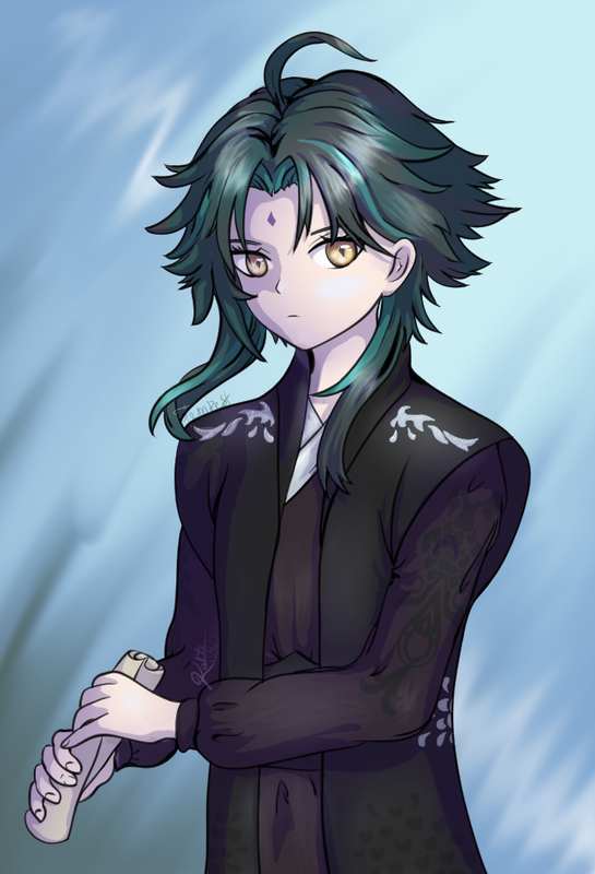 Xiao in his presentation outfit