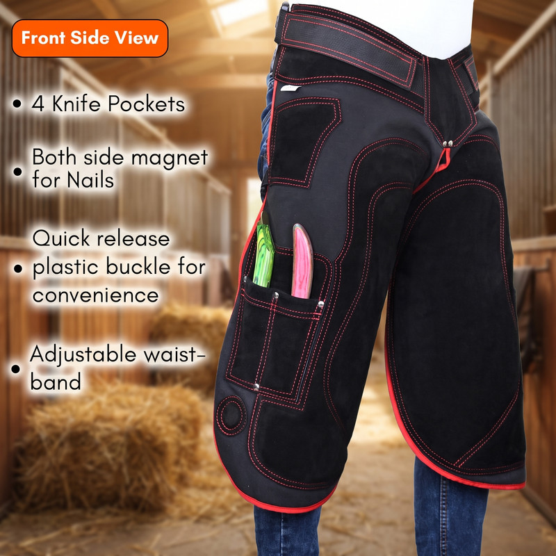 Farrier Apron integrated back support foam knee padding
