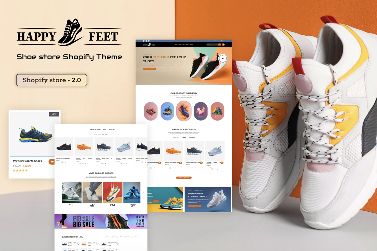 HappyFeet - Footwear Shoes Shopify Theme