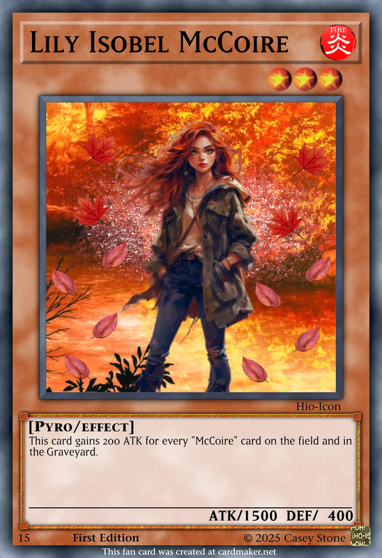Lily Isobel McCoire Yugioh Effect Card