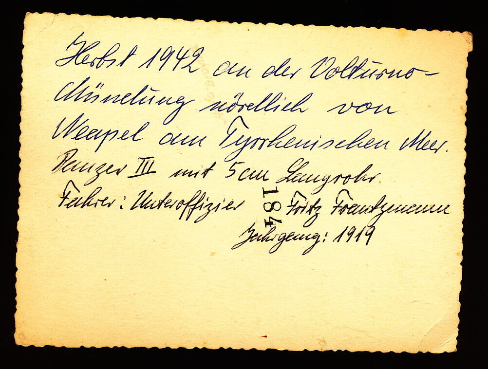 TOP! Foto - Deutscher Panzer III nördlich von Neapel in Italien - 1942(5)