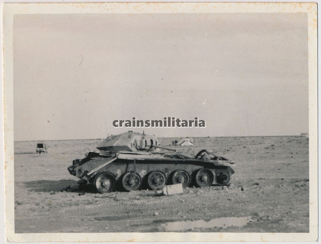 Orig. US Foto zerstörte englische Panzer Tank in