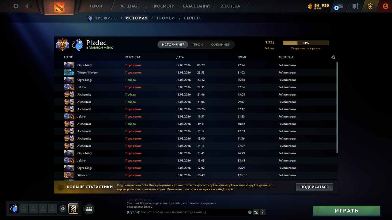 Dota 2 Account  MMR