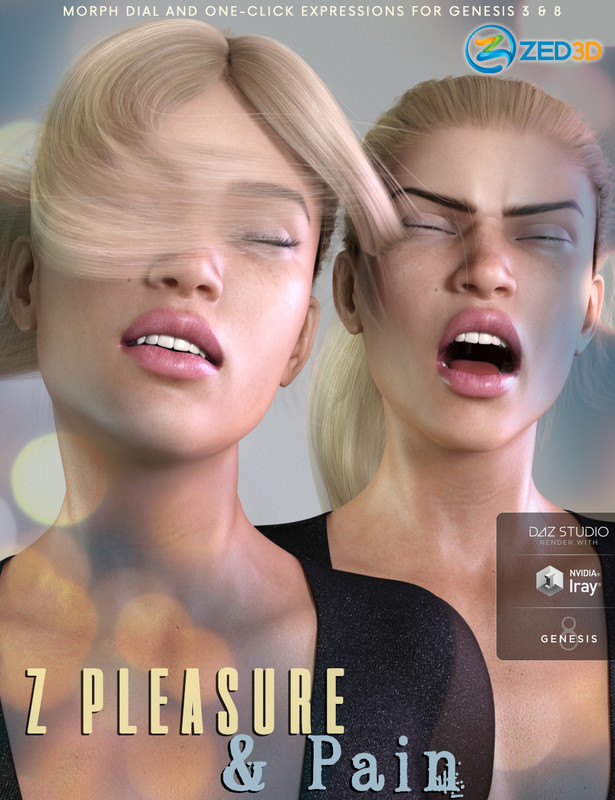 Z Pleasure and Pain - Dialable and One-Click Expressions for Genesis 3 and 8 Z Pleasure and Pain - Dialable and One-Click Expressions for Genesis 3 and 8