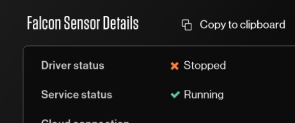CrowdStrike Falcon Sensor Details