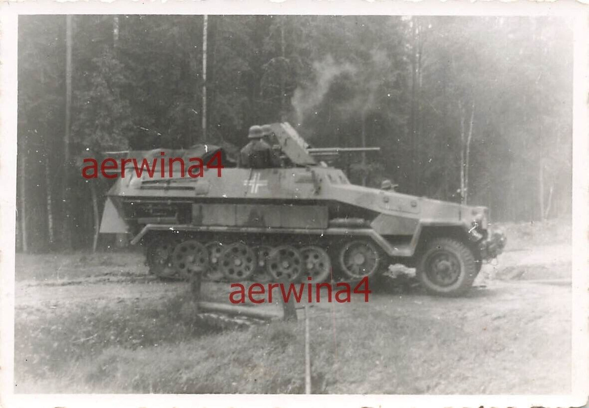 Schützenpanzer Sd.Kfz. 251-10 mit 3,7 PaK bei Lugau Russland Ostfront