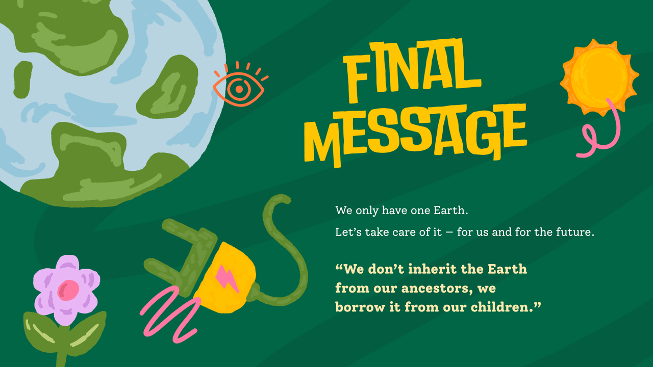 Green and Yellow Illustrated Earth Day Presentation