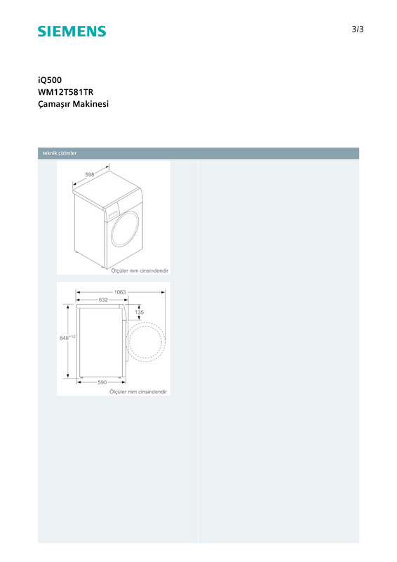 Siemens Wm12t581tr Iq500 A 9 Kg Yorumlari
