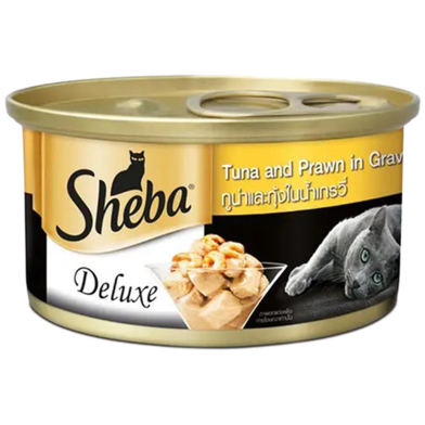 Sheba Cat Food tuna and prawn in gravy 85g