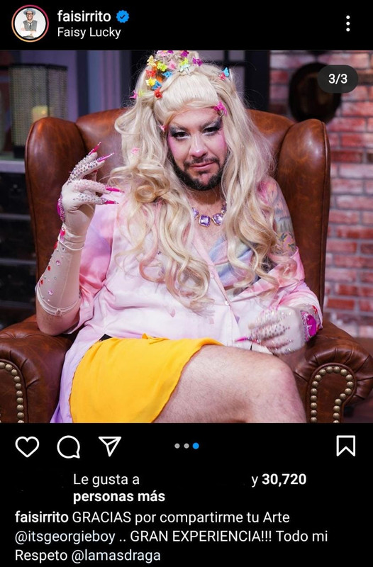 Facundo se convierte en drag queen y causa revuelo en redes sociales