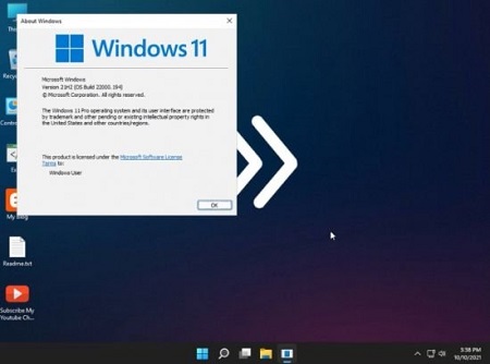 Windows 11 21H2 Build 22000.282 Lite TPM 2.0 Patched October 2021 (x64) 