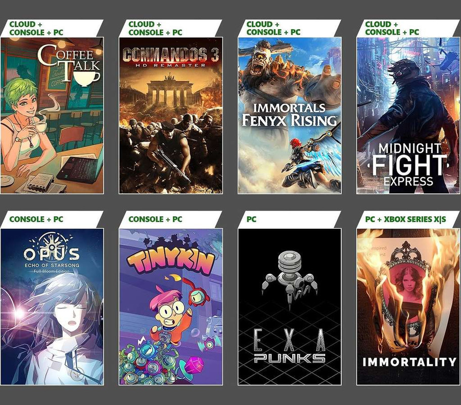 Próximamente en Xbox Game Pass: Immortality, Tinykin, Immortals Fenyx Rising y más 
