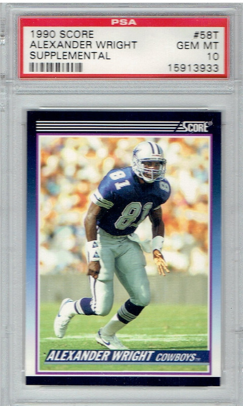 1990 SCORE SUPPLEMENTAL_58T ALEXANDER WRIGHT PSA 10