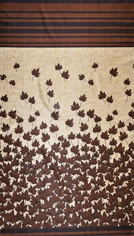 Bright Brown Leaf Pannel 4 Piece Mapple Eyelet Polyester Window Curtains (Pack of 4) || Coffee Bright Brown Leaf Pannel 2 Piece Mapple Eyelet Polyester Window Curtains (Pack of 2) || Coffee (R704)