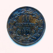 Luxemburgo - 10 centimes 1870 - Va por ti, 10 pfennig 10-centimes-1870-r