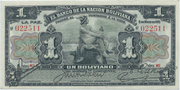 1 Boliviano 11 de Mayo de 1911. Bolivia-Anv