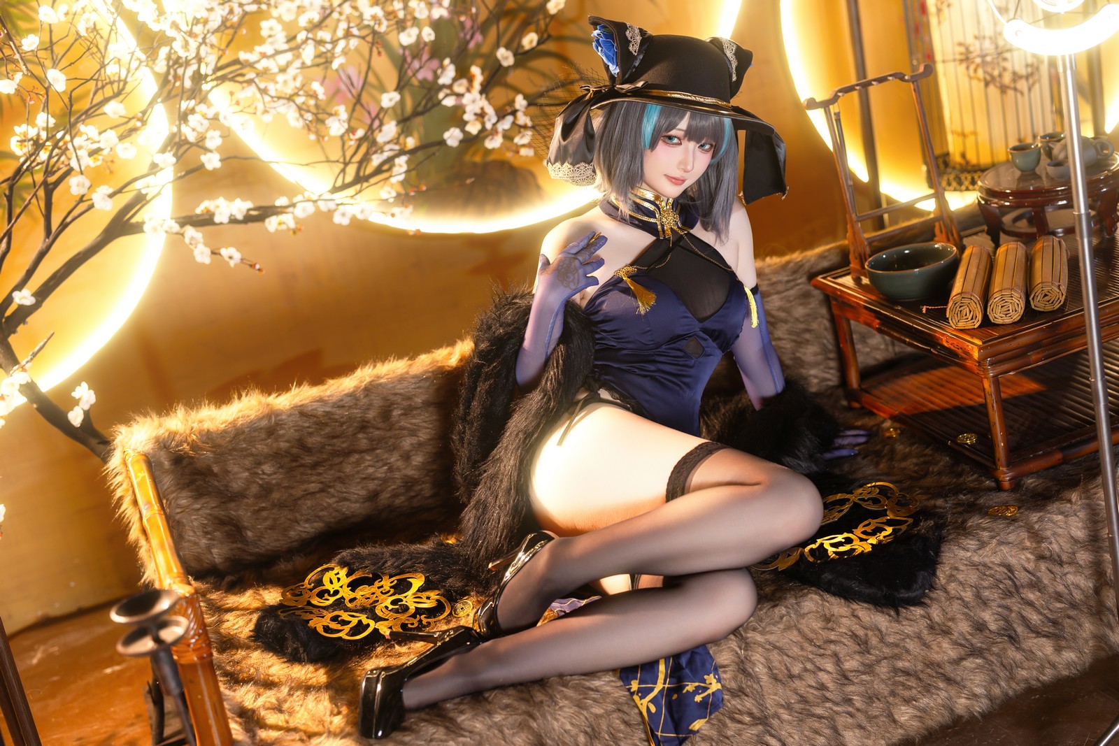 屿鱼 Yuyu 金装猫猫头 原创 Cosplay 写真集（60P｜747MB）插图3