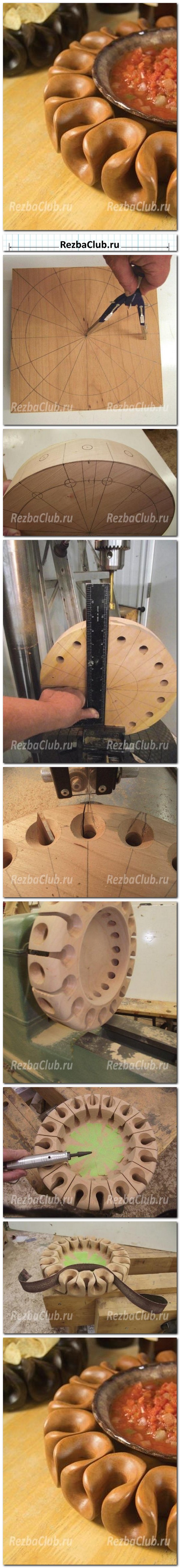 Инструкция токарю - поднос с витым краем