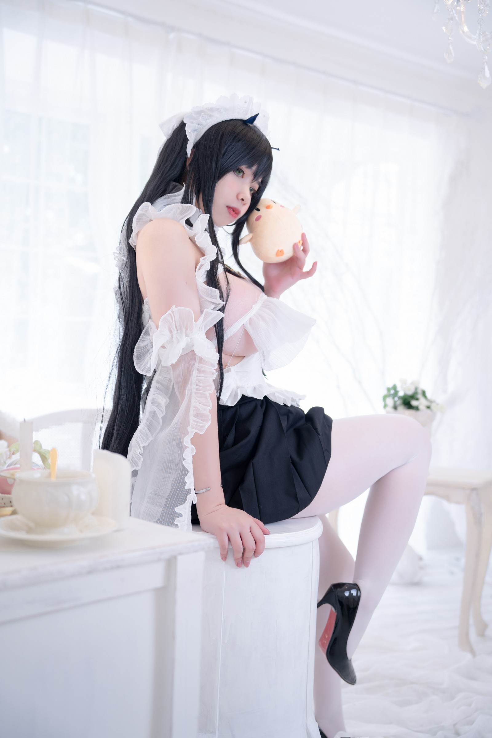 Meroko_魅瞳 – 碧蓝航线 不挠 女仆 Cos 写真（53P-744.2M）慵懒女仆主题高清图集插图6