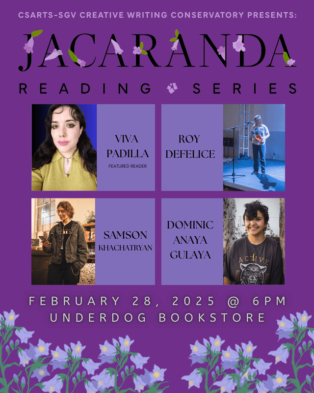 Poster for Jacaranda Reading Series #2
