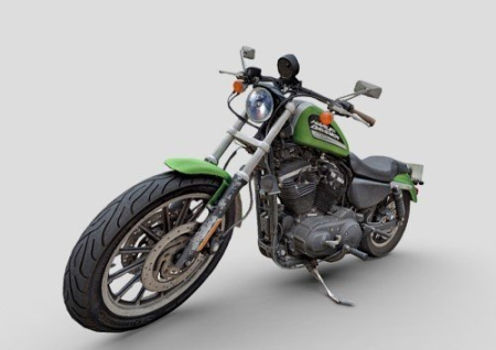 Harley Davidson Sportster 883R Custom 3D Model
