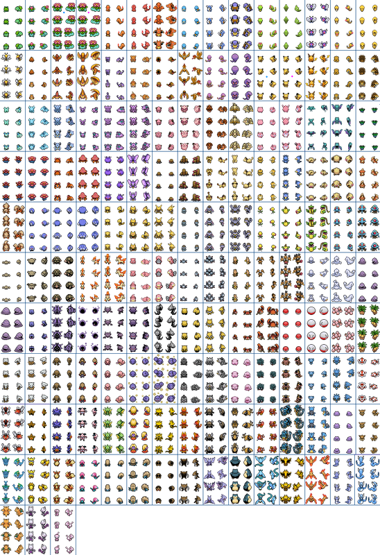 DS DSi Pokemon Heart Gold Soul Silver Overworld Pokemon (1st Generation Overworld) 01