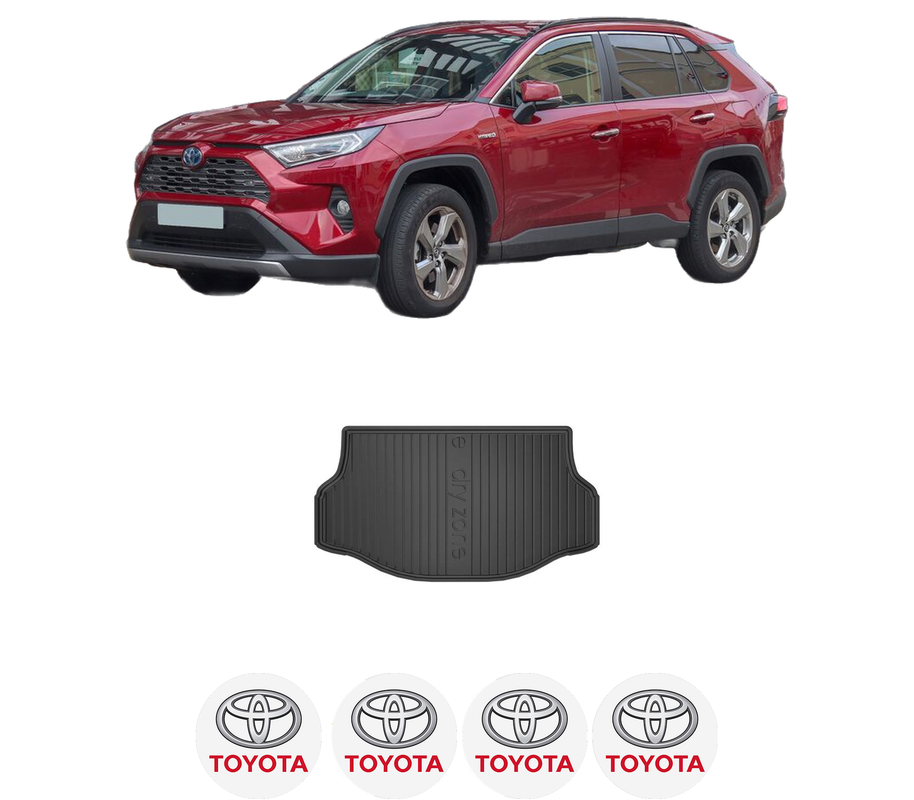 Tavita Portbagaj TOYOTA RAV 4 IV (_A4_) din 2012-2019, Protectie Portbagaj Auto, 4x Stickere auto cu TOYOTA