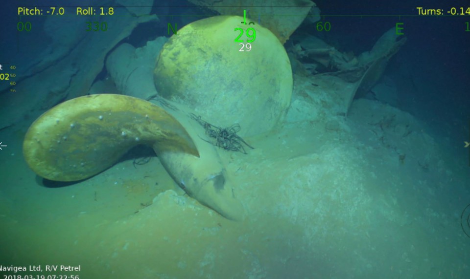 Restos del USS Juneau