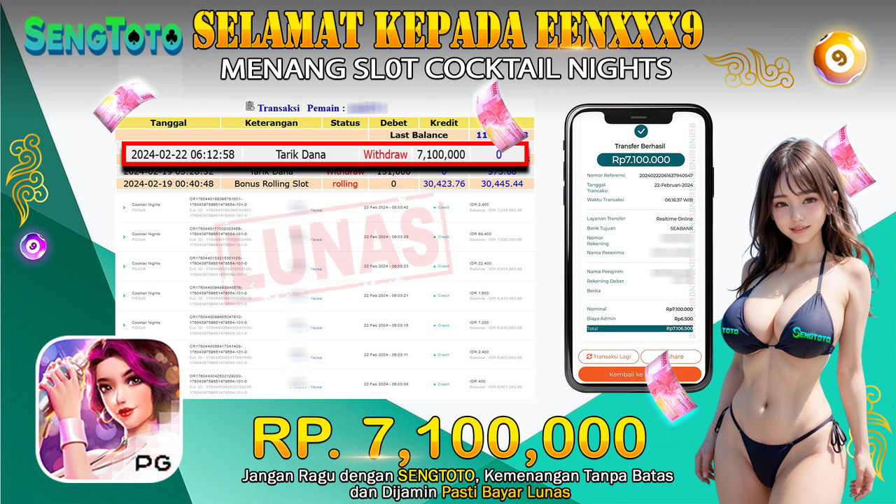 BUKTI PEMBAYARAN SLOT COCKTAIL NIGHTS